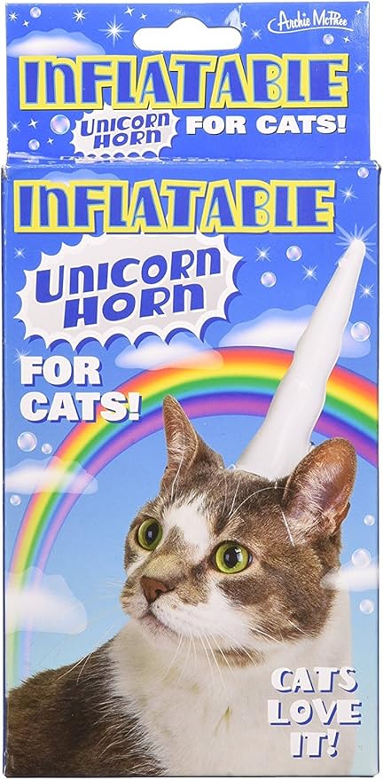 Inflatable Unicorn Horn for Cats - Funny gag gift product image